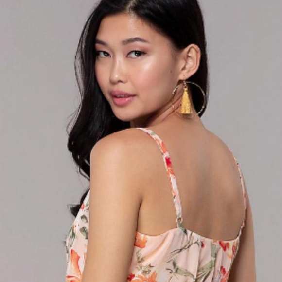 As U Wish High-Low Floral Chiffon Dress - Picture 4 of 14